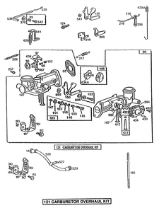 Rotary Choke Carburetor Diagram and Parts List for 80202-1647-01  Briggs and Stratton Engine